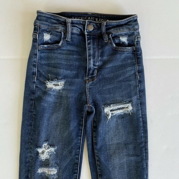 AE Next Level Stretch Super Hi-Rise Jeans Jeggings - Picture 2 of 5